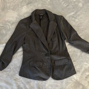 Soho Women's Charcoal Single-Button Blazer